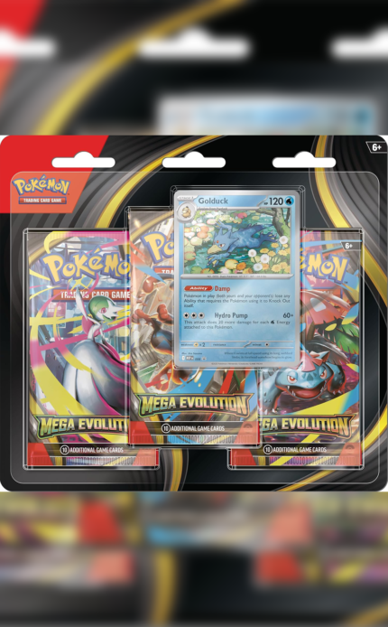 Pokemon TCG Mega Evolutions 1 Three Booster Blister
